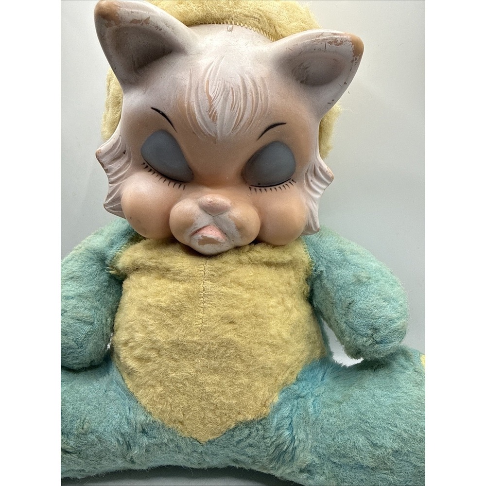 Vintage 50's Rushton Sleepy Time Kitty Doll RARE - Picture 11 of 12